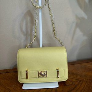 Bebe Evie Flap Crossbody Blonde